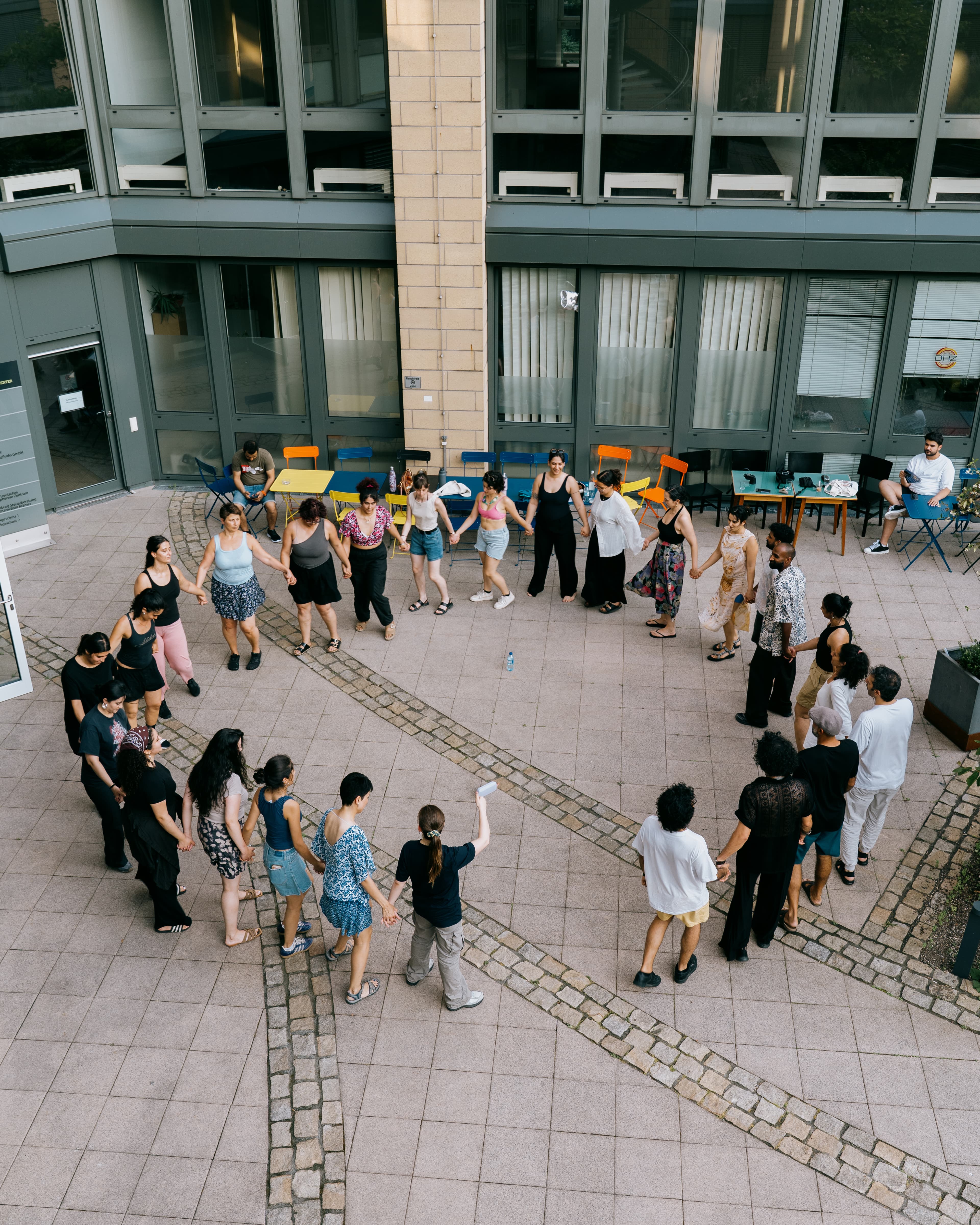 Yalladabka dancers performing Dabke together at a cultural event
